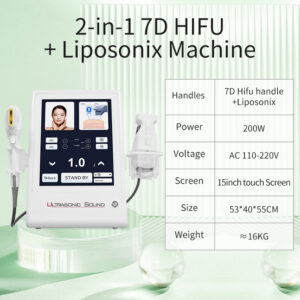 2 in 1 7d hifu liposonic body slim wrinkle remove machine