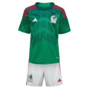 Mexico Kids World Cup 2022 Jersey Home Kit (Jersey+Short)