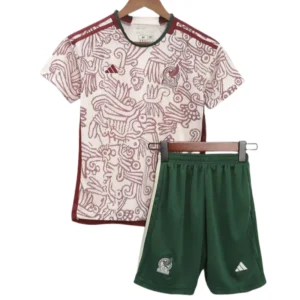 Mexico Kids World Cup 2022 Jersey Away Kit(Jersey+Shorts)