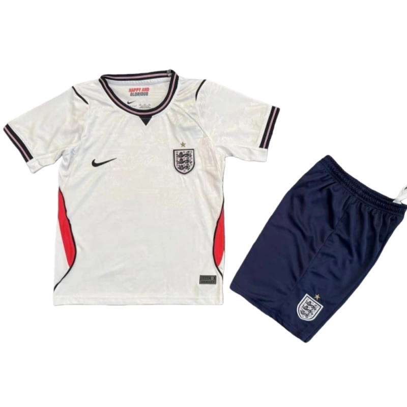 2026 England World Cup Home Kids Soccer jersey Kit jersey+Shorts Fan Version