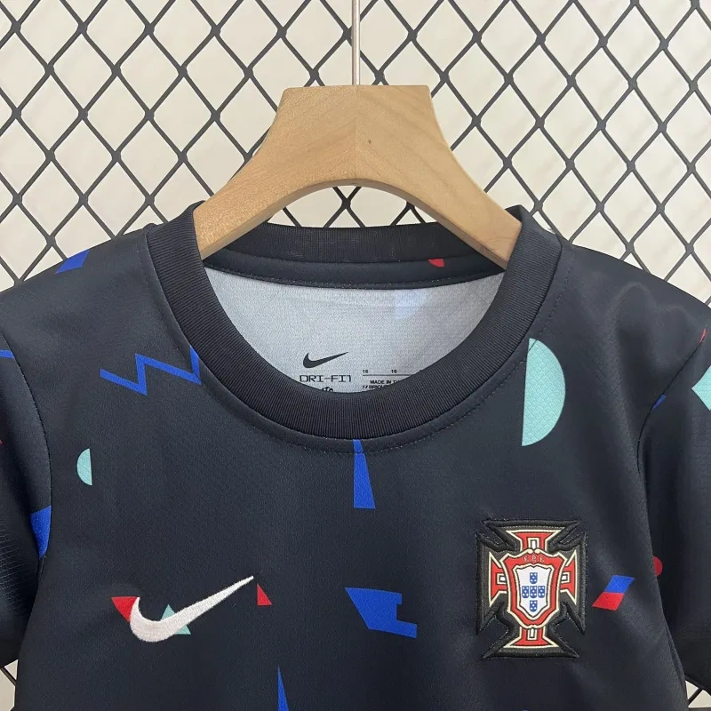 2024 Portugal Grey Training Kid Kits Youth Apparels Sport Jersey - 图片 3