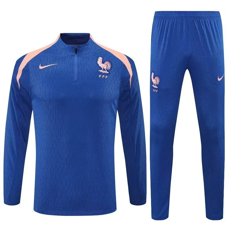 2025 France Blue Training Kits Long Football Track suits