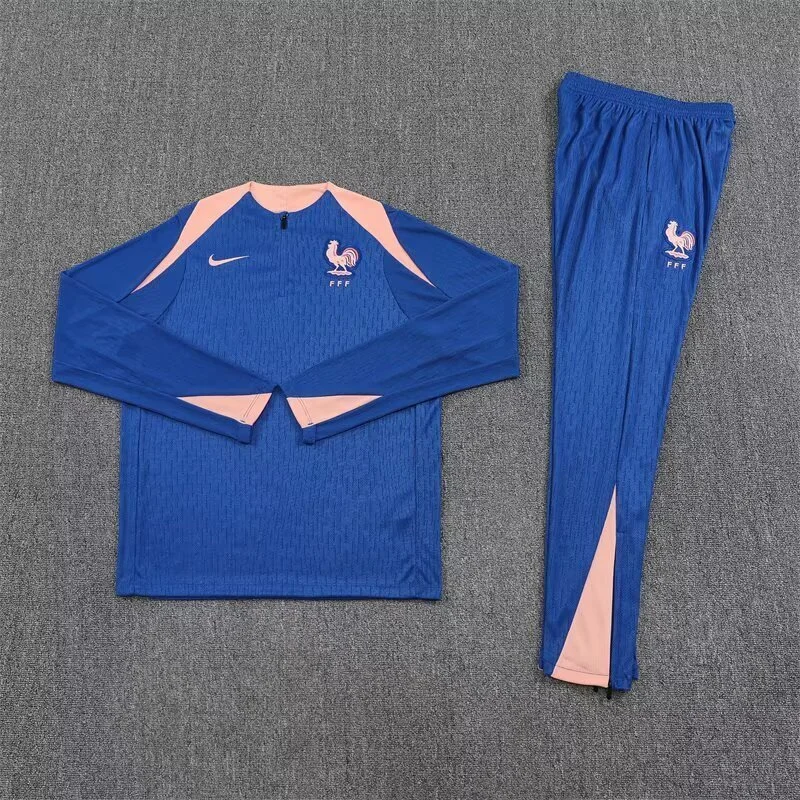 2025 France Blue Training Kits Long Football Track suits - 图片 3