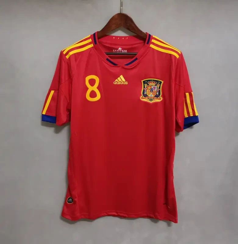 2010 Spain Nation Retro Jersey Home World Cup - 图片 12