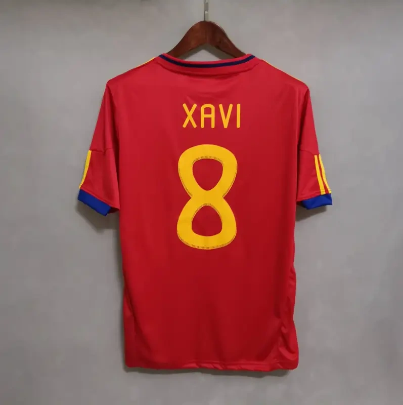 2010 Spain Nation Retro Jersey Home World Cup - 图片 11