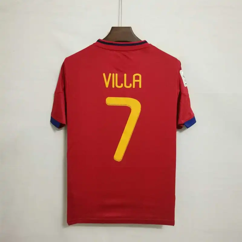 2010 Spain Nation Retro Jersey Home World Cup - 图片 9