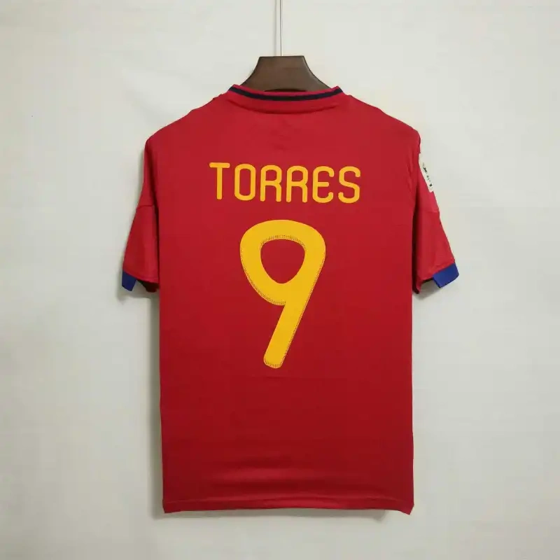 2010 Spain Nation Retro Jersey Home World Cup - 图片 7