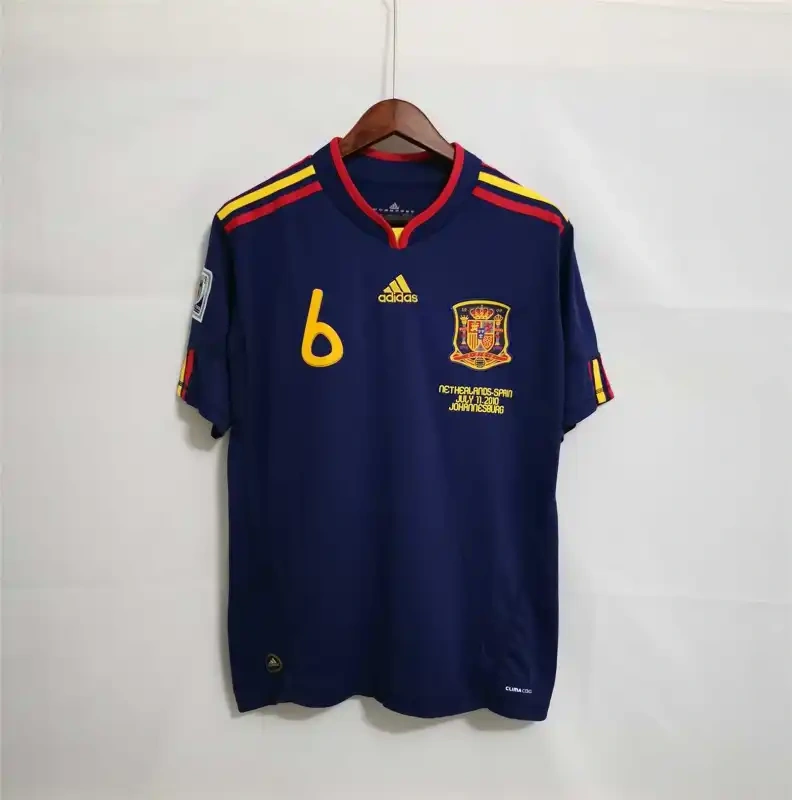 2010 Spain Nation Retro Jersey Away World Cup Final - 图片 12