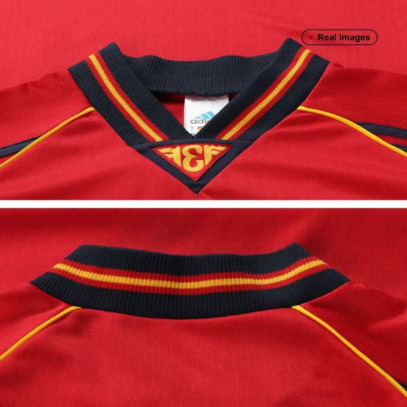 1998 Spain Nation Retro Jersey Home World Cup - 图片 4