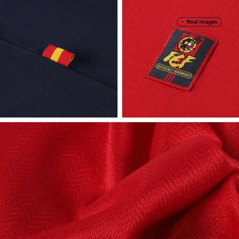 1998 Spain Nation Retro Jersey Home World Cup - 图片 3
