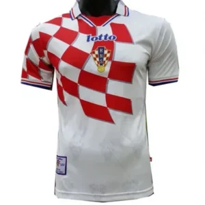 Croatia Nation Retro Men Jersey Home World Cup White 1998