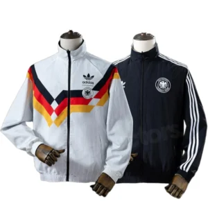 Germany Retro Reversible Double-Sides Windbreaker Jacket White&Black 1990
