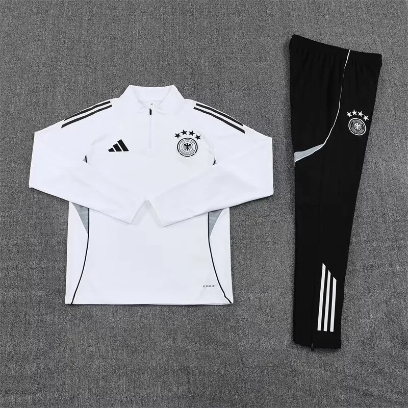 2025 Germany White Training Kits Long Football Track suits - 图片 3