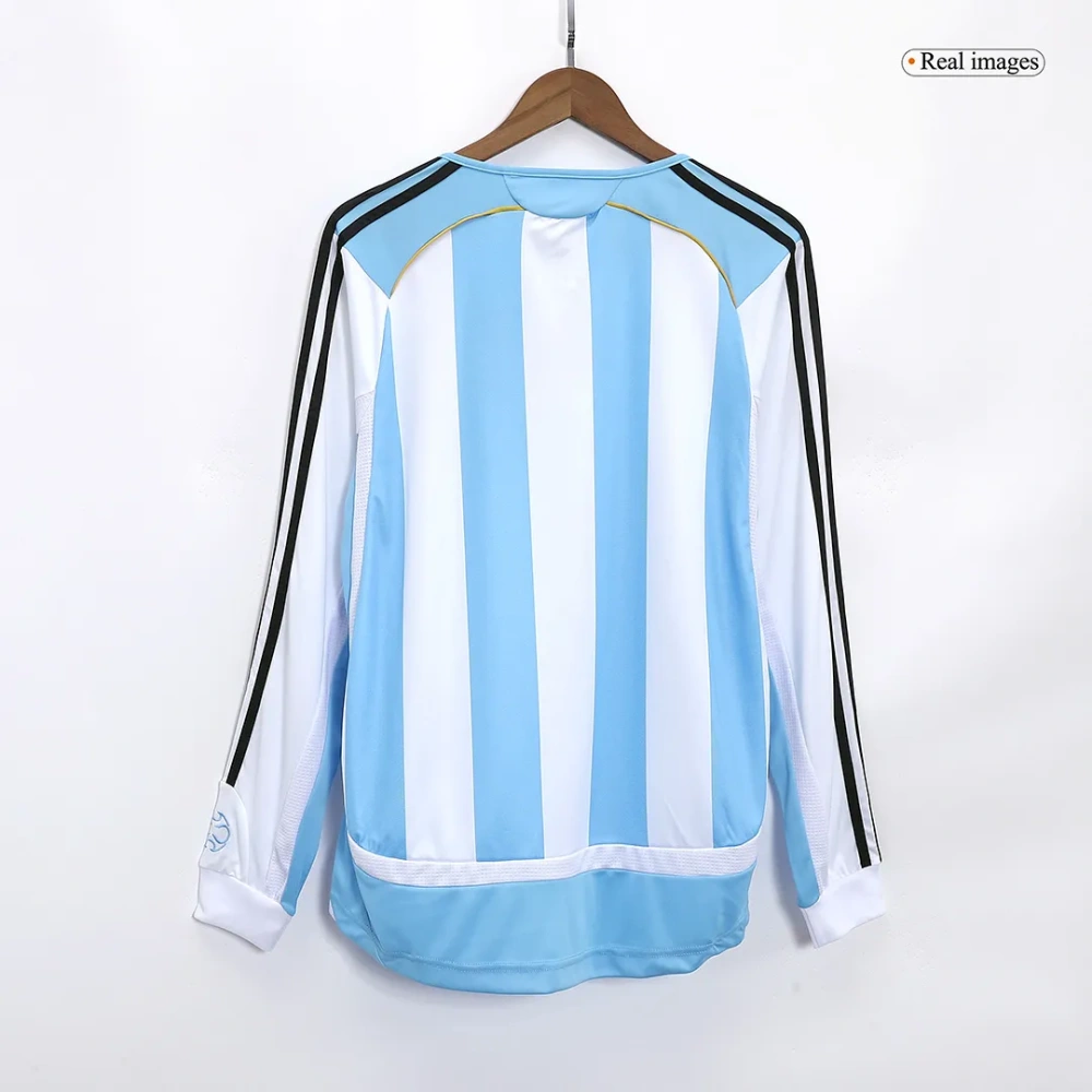 Retro Argentina Home Long Sleeve Jersey World Cup 2006 - 图片 9