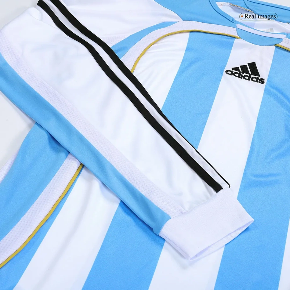 Retro Argentina Home Long Sleeve Jersey World Cup 2006 - 图片 3