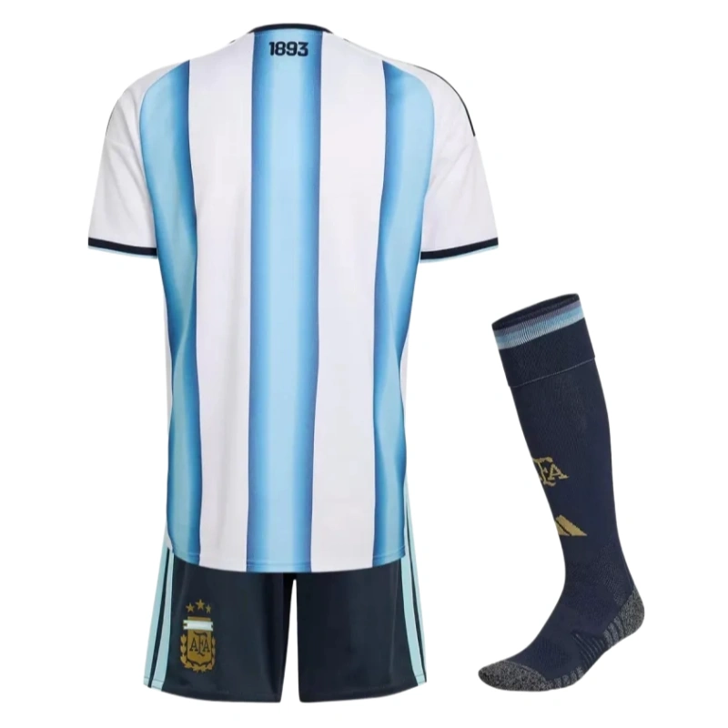 2026 World Cup Argentina Home Kids Full Kit Football jersey Fan edition - 图片 3
