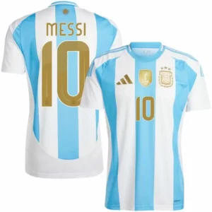 Argentina Home Messi 10 Shirt 2024-2025 (Gold Printing) Non-Customize