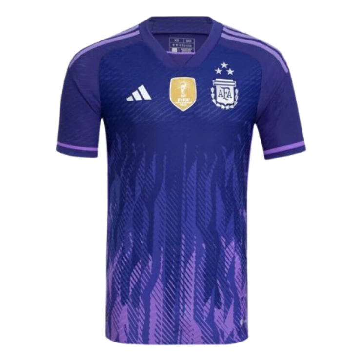 2022 Argentina World Cup Champion Edition 3 stars Away Jersey Player Version