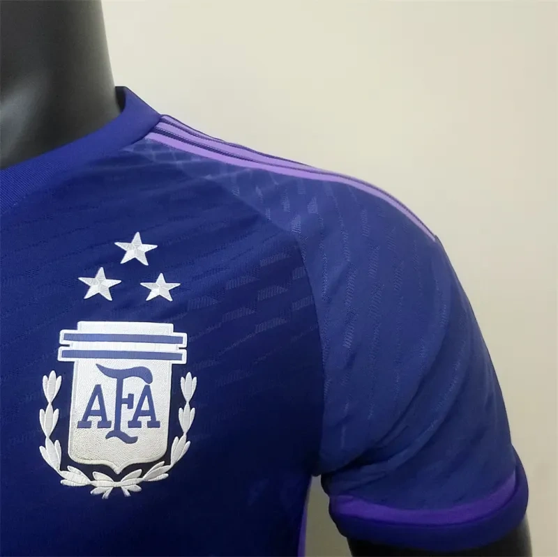 2022 Argentina World Cup Champion Edition 3 stars Away Jersey Player Version - 图片 4