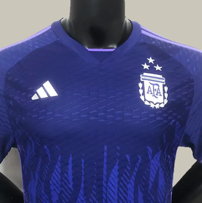 2022 Argentina World Cup Champion Edition 3 stars Away Jersey Player Version - 图片 3