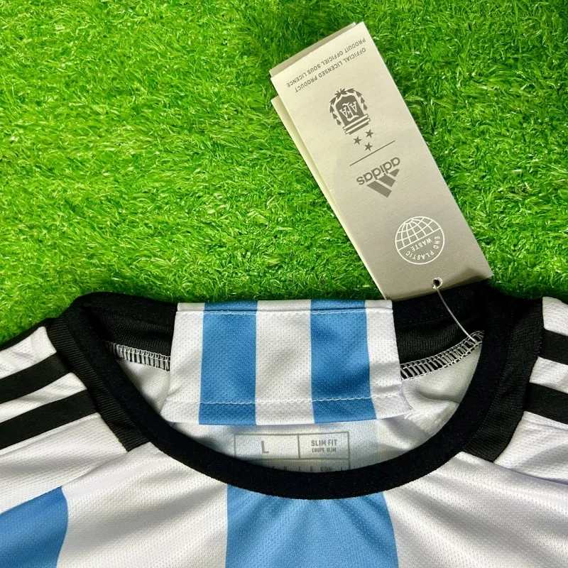 2022 Nation Argentina World Cup Champion Messi #10 First Anniversary Special Edition Soccer Jersey - 图片 3