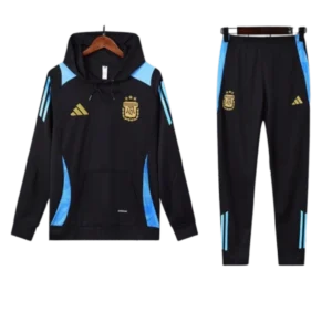 Adidas Argentina Nation 2024-25 Hooded Black Training Tracksuit Kits