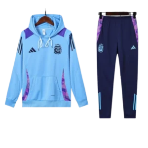 Adidas Argentina Nation 2024-25 Hooded Blue Training Tracksuit Kit