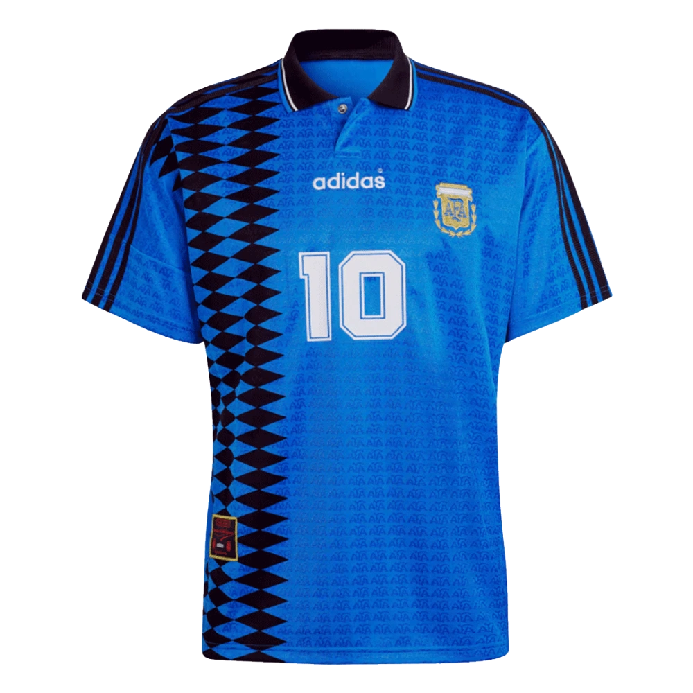 Retro Argentina Nation Jersey #10 Away Soccer Uniform Kids And Adult Kit 1994 - 图片 11