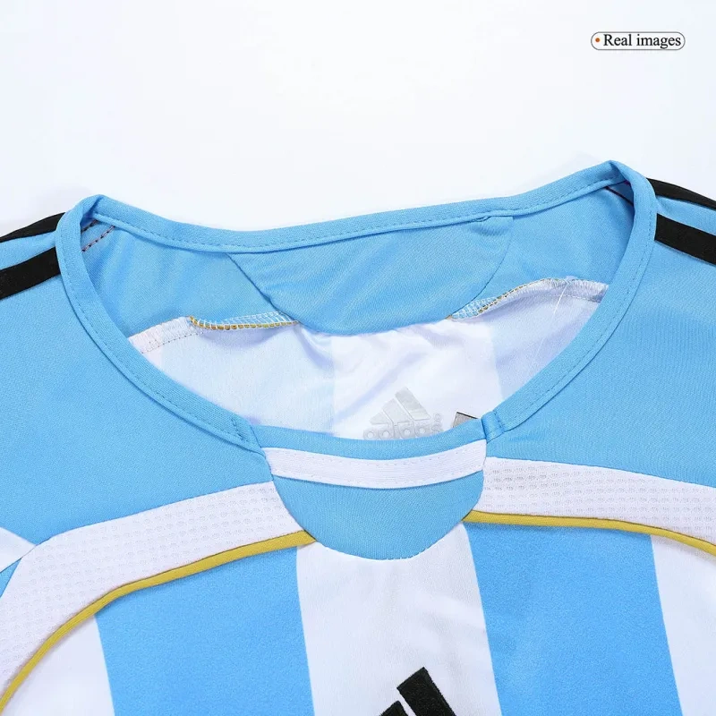 Retro Argentina World Cup 2006 Home Long Sleeve Jersey - 图片 18