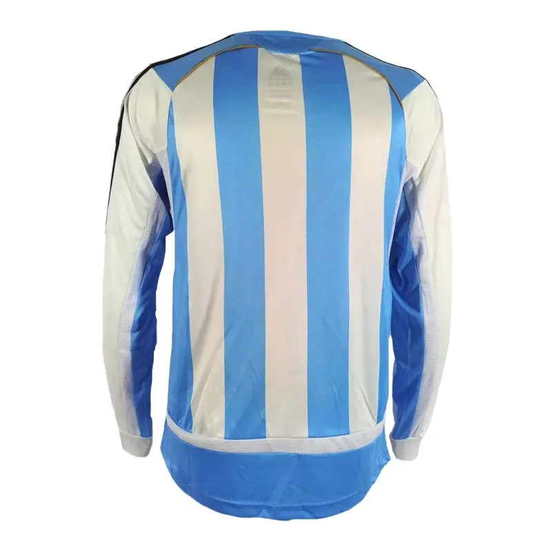 Retro Argentina World Cup 2006 Home Long Sleeve Jersey - 图片 11