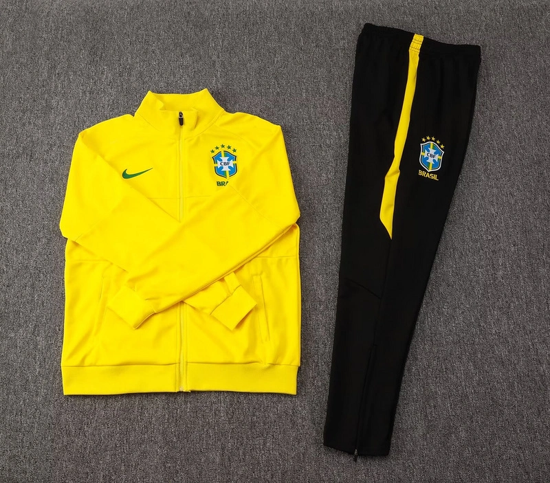 2025-26 Brazil Football jersey Training Kit (jacket+Pants) Yellow 2025 - 图片 3